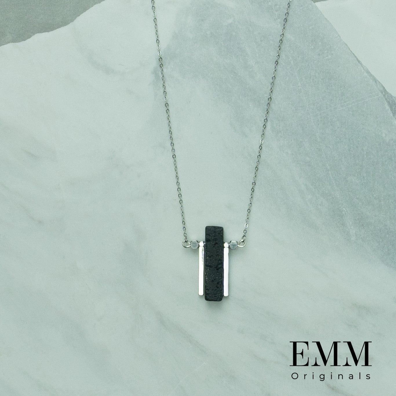 Necklace - Black Lava Stick