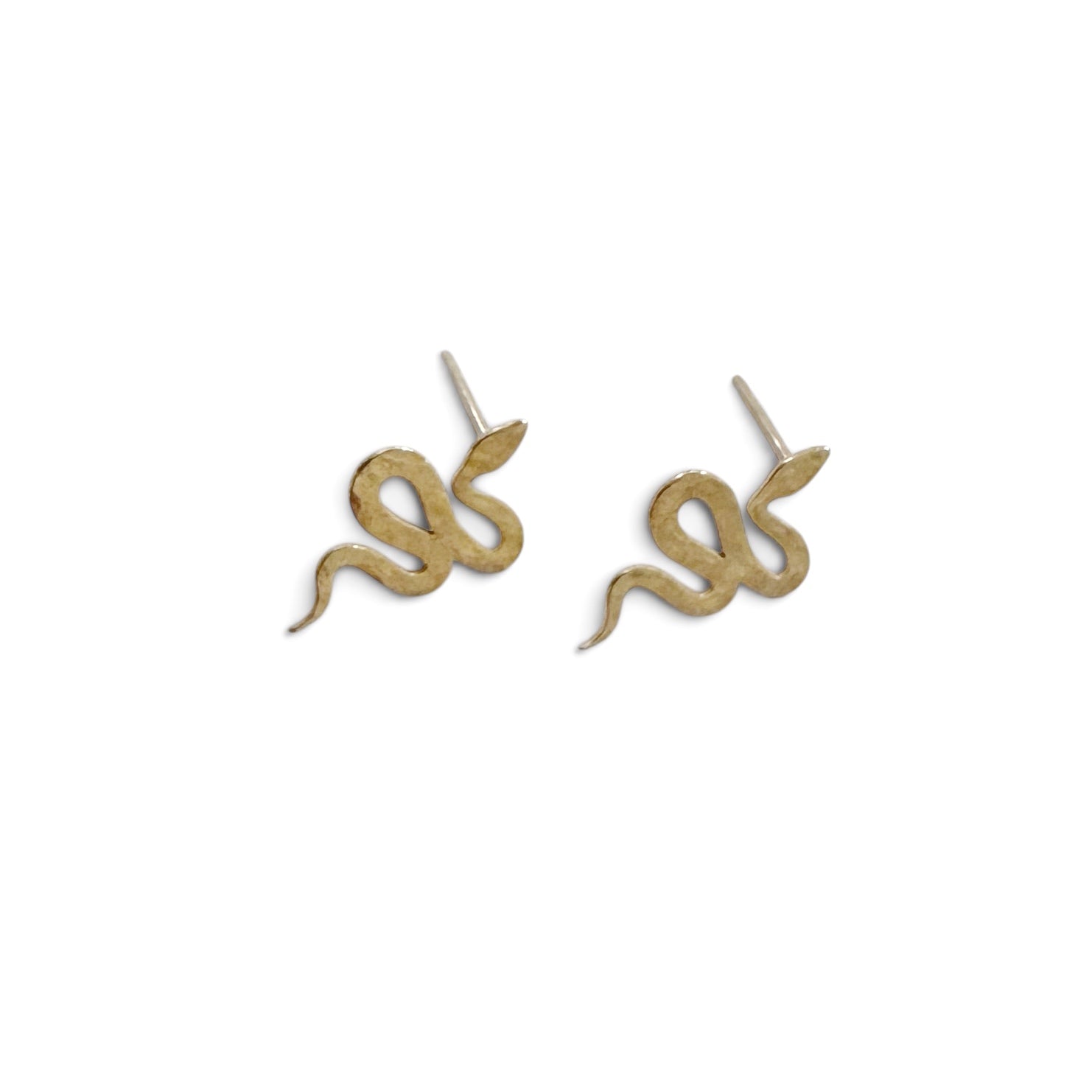 Earrings - Studs - Brass Snakes