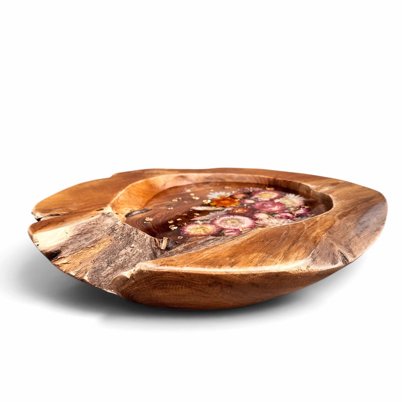 Teak Wood/Resin Center Piece