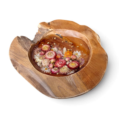 Teak Wood/Resin Center Piece