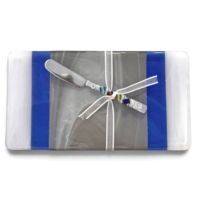 Glass Cheese Tray with Spatula Spreader
