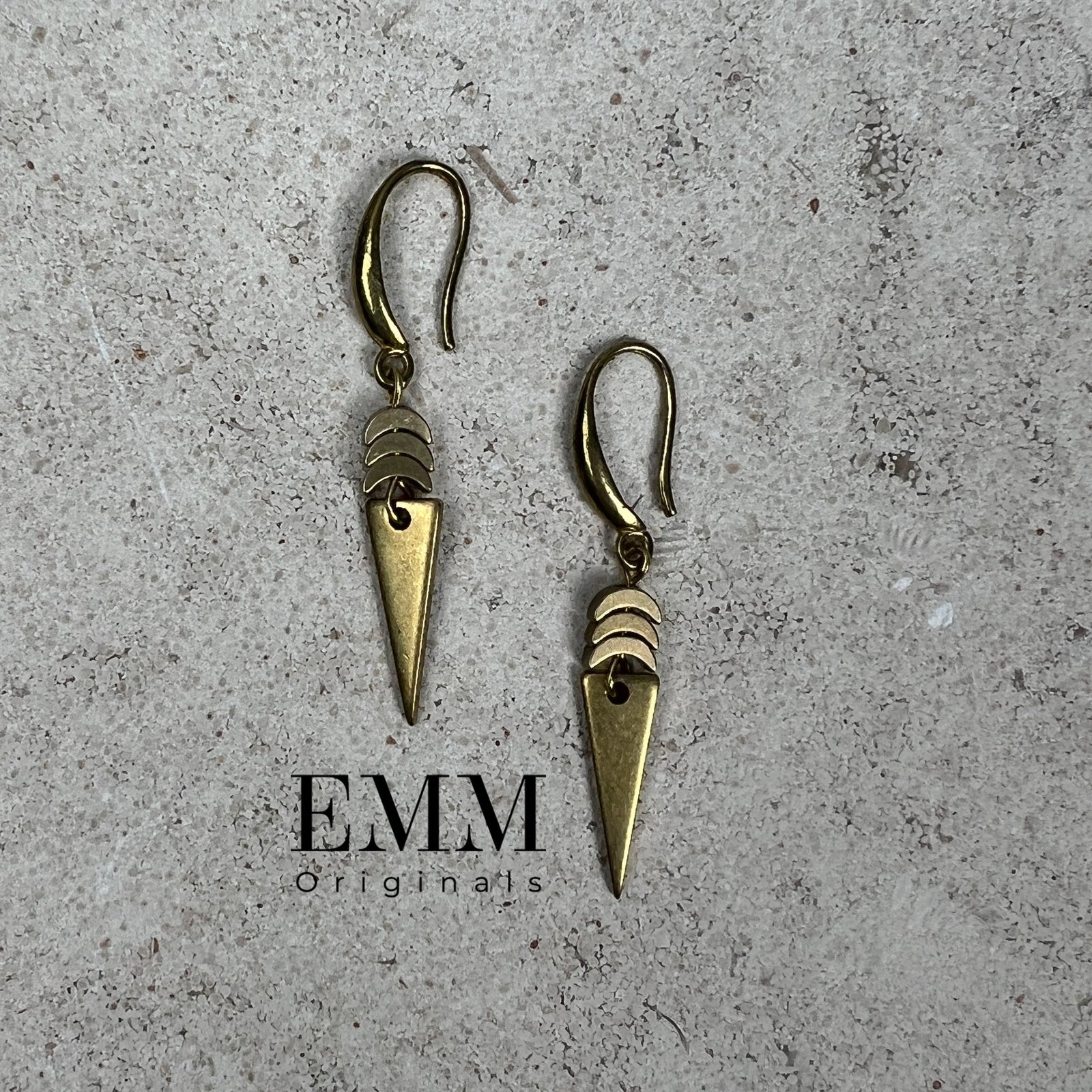 Earrings - Chevron Moon