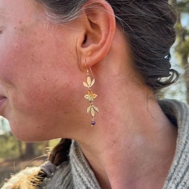 Earrings - Dangles - Dogwood Flower