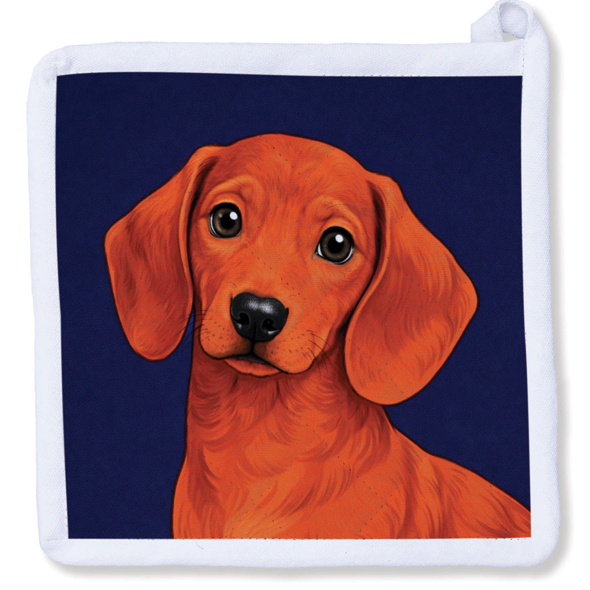 Pot Holder - Brown Dachshund