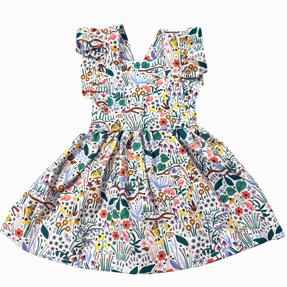 Pinafore Dress in English Garden Pattern