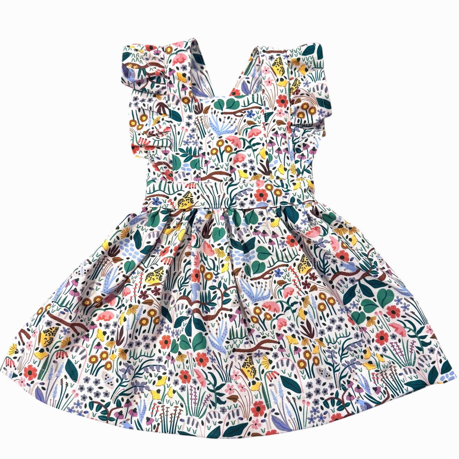Pinafore Dress in English Garden Pattern