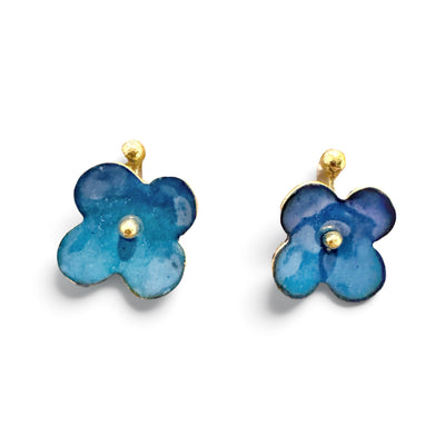 Earrings - Enamel Flower Stud