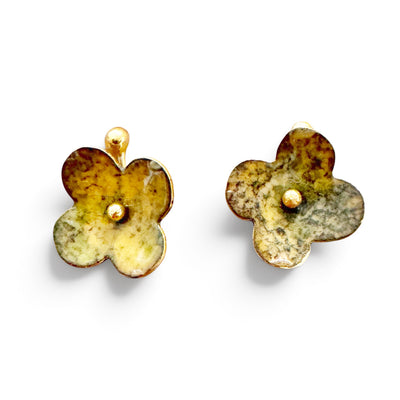 Earrings - Enamel Flower Stud
