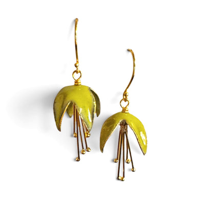 Earrings - Fuchsia Flower