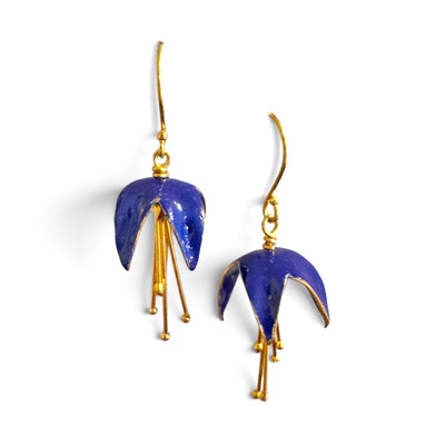 Earrings - Fuchsia Flower