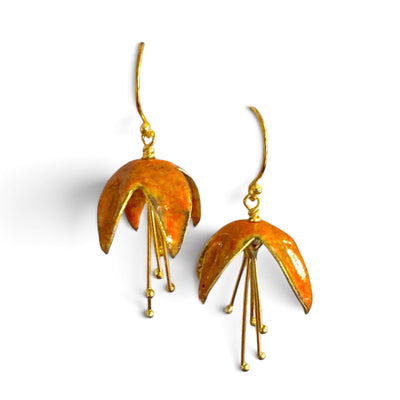 Earrings - Fuchsia Flower
