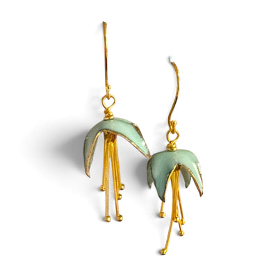 Earrings - Fuchsia Flower