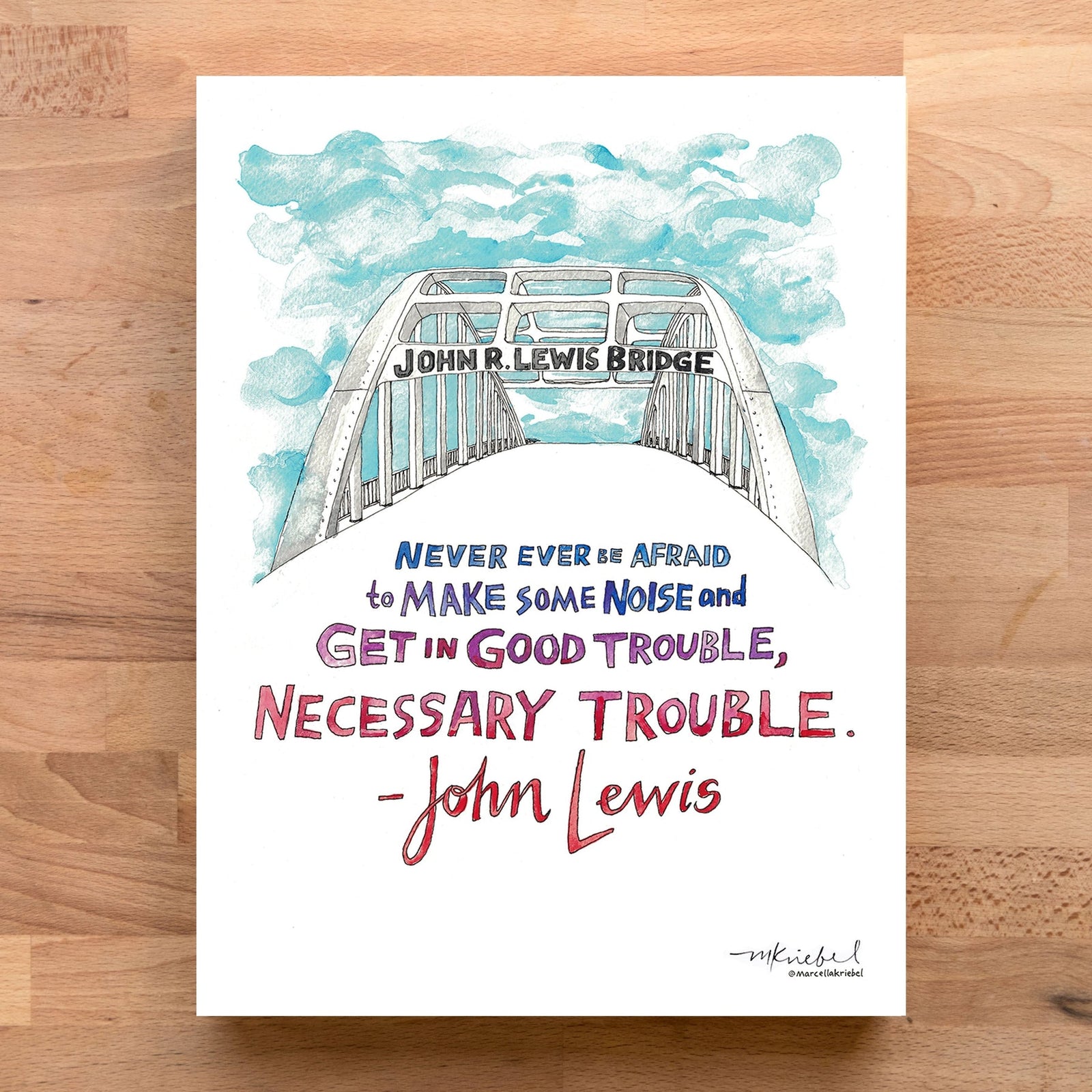 Print - Good Trouble Quote by John Lewis