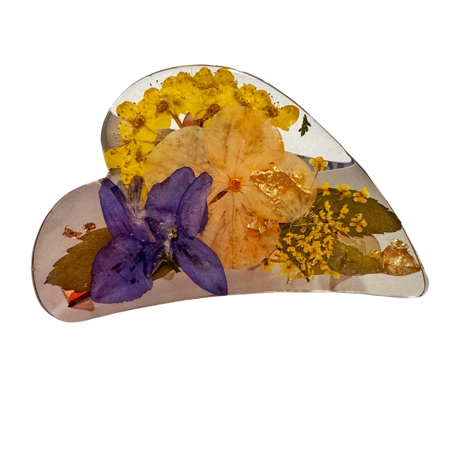 Dried Flower Resin Hair Clips