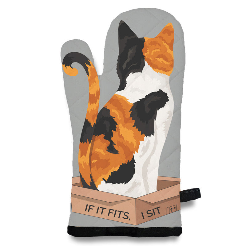 Oven Mitt - I Sit - Calico
