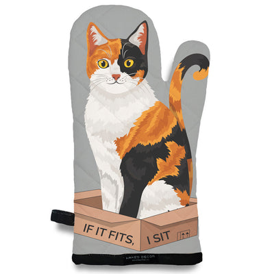 Oven Mitt - I Sit - Calico