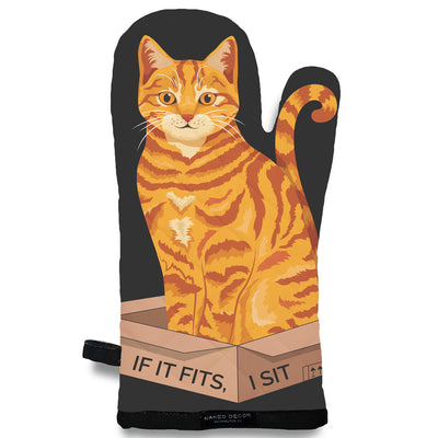 Oven Mitt - I Sit - Orange Tabby (Copy)