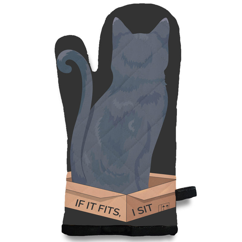 Oven Mitt - I Sit - Russian Blue