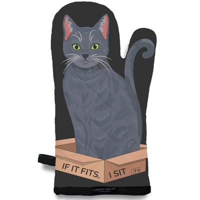 Oven Mitt - I Sit - Russian Blue