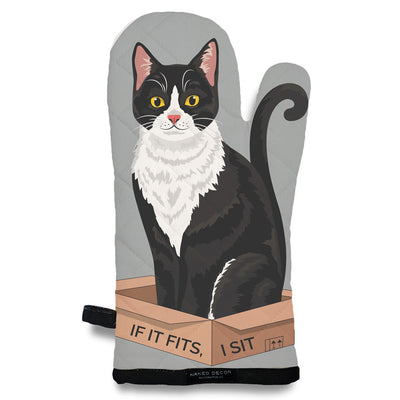 Oven Mitt - I Sit - Tuxedo