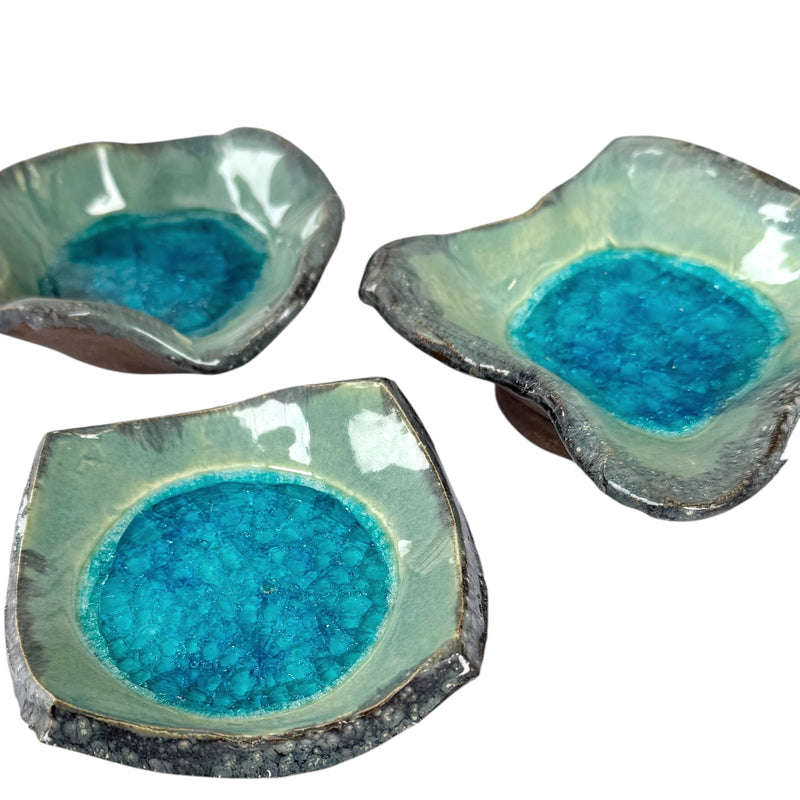 Jewelry Dish - Melted Marble & Teal