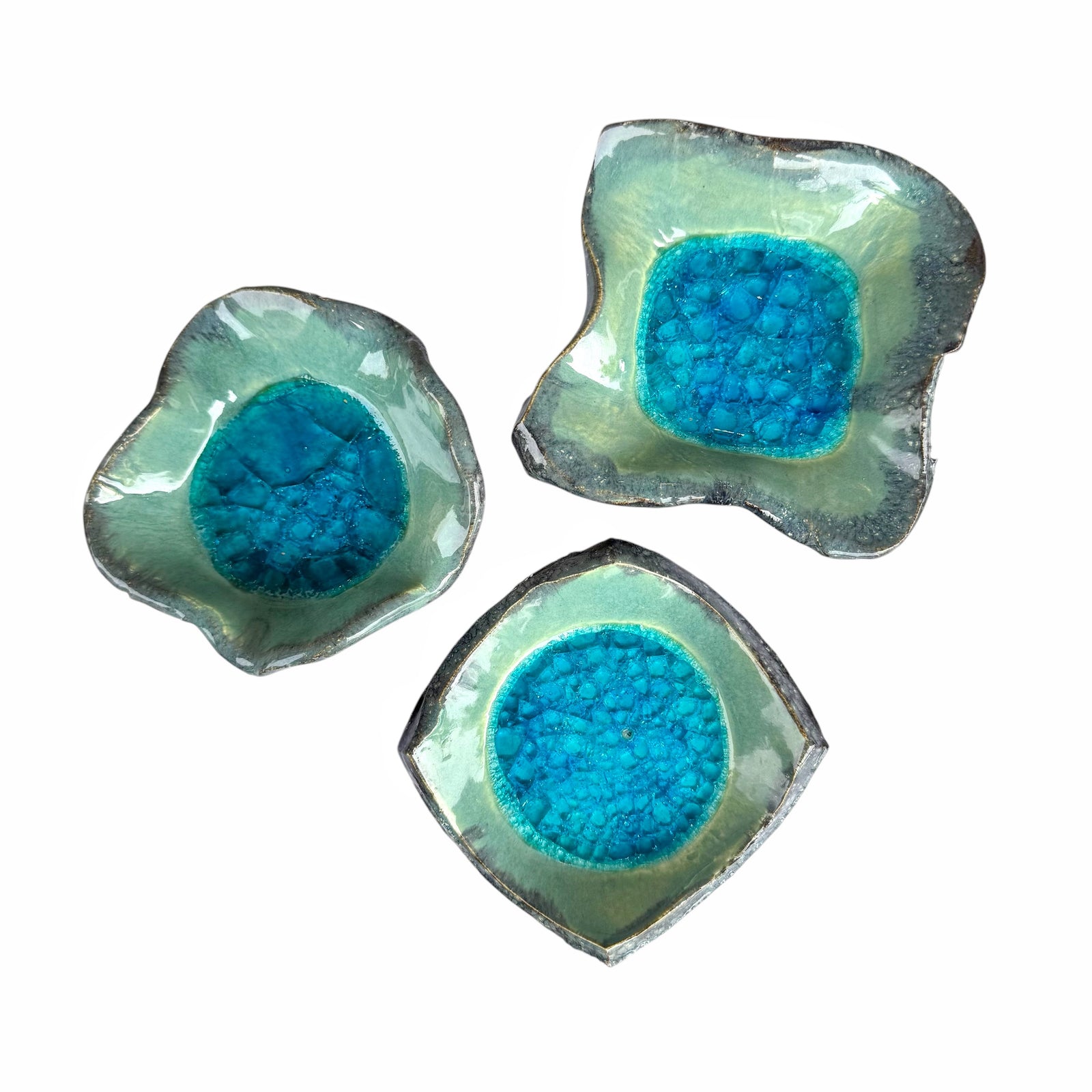 Jewelry Dish - Melted Marble & Teal