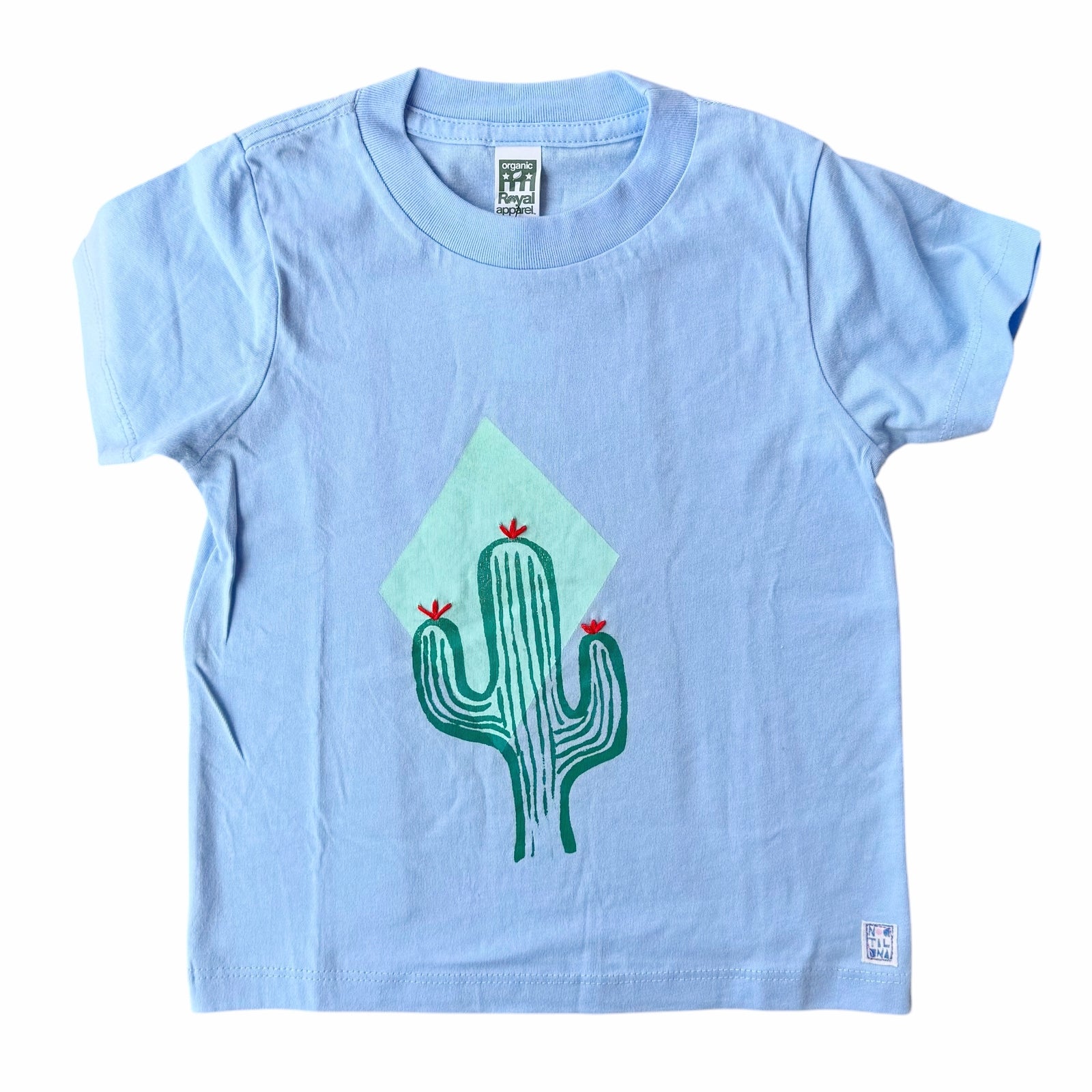 Kids Tee - Cactus - Light Blue