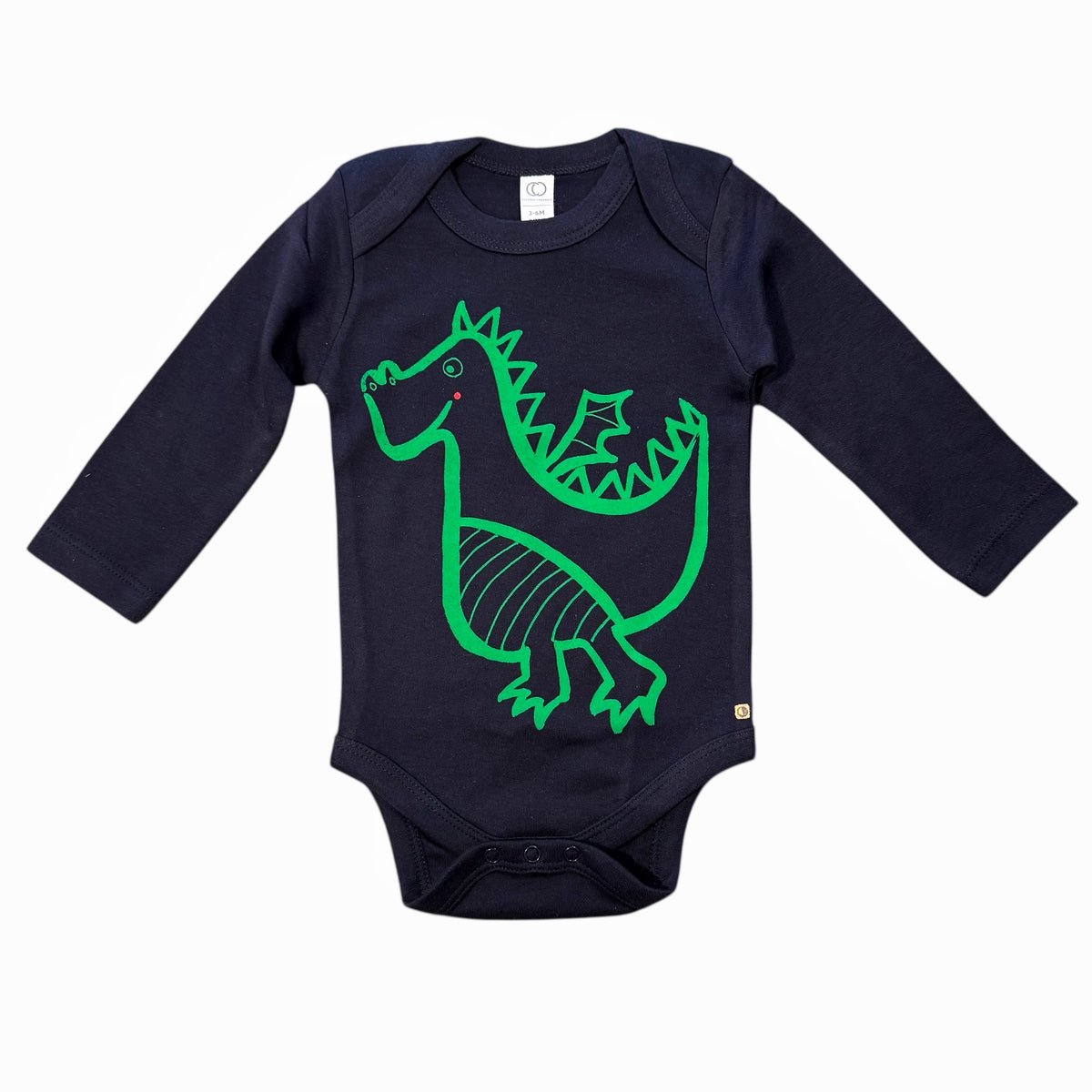 Onesie - Dragon - Long Sleeve - Black & Green