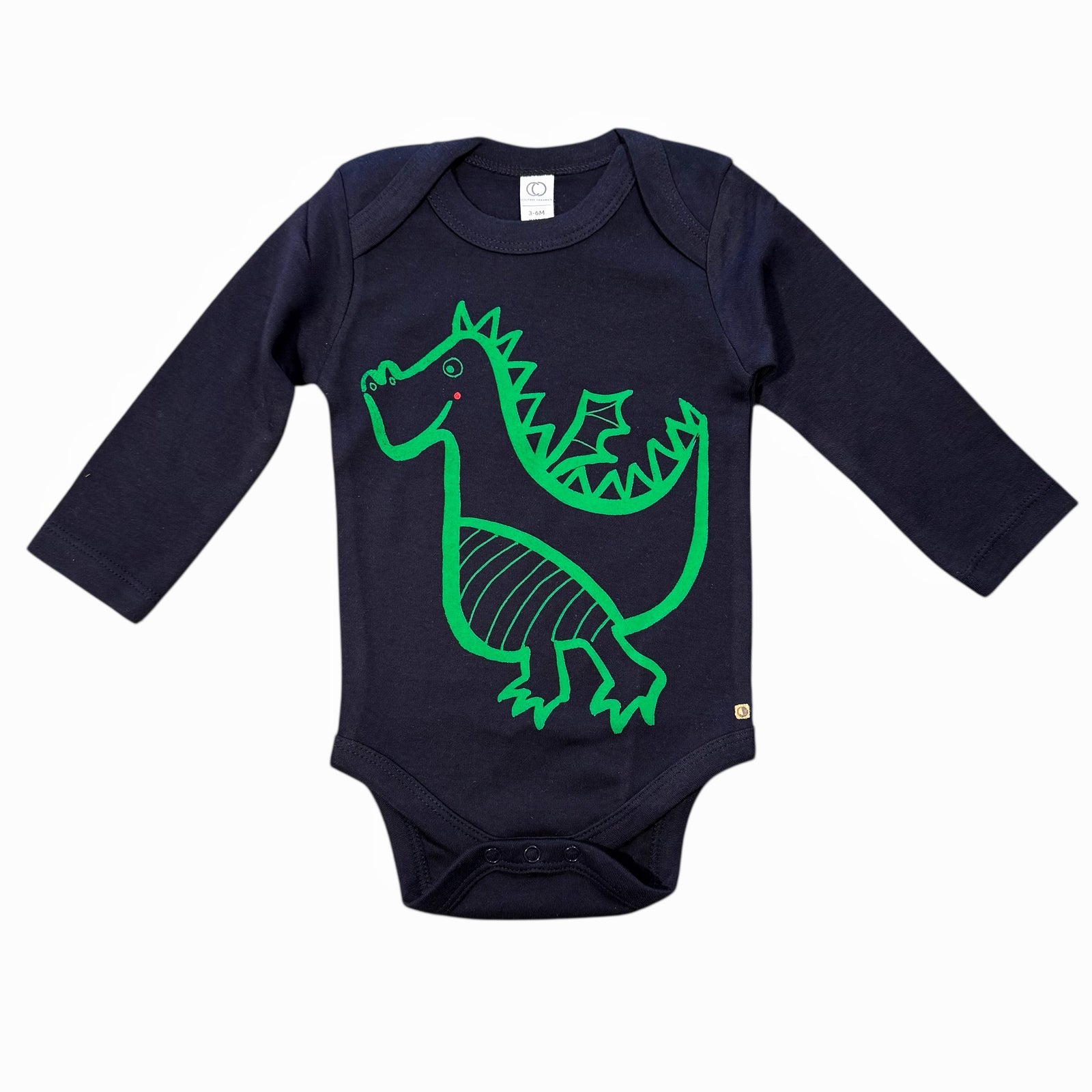 Onesie - Dragon - Long Sleeve - Black & Green