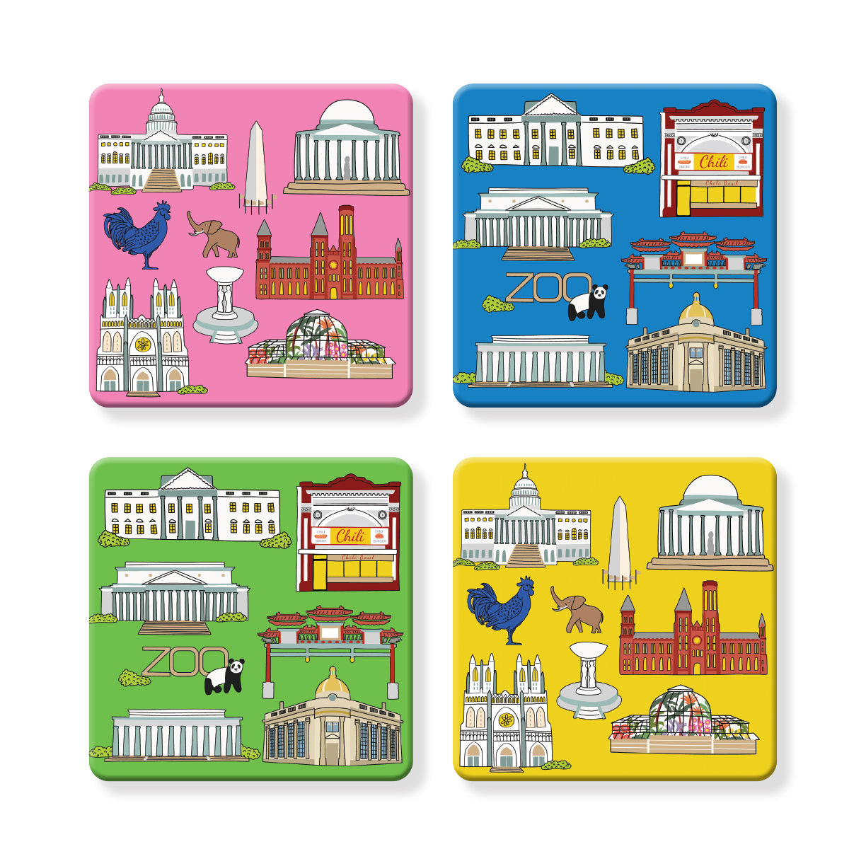 MDF Coaster - Set of 4 - All Things DC