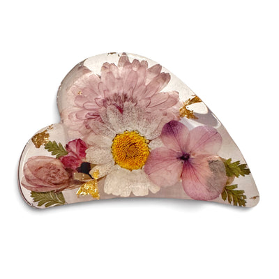 Dried Flower Resin Hair Clips