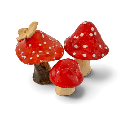 Small Ceramic Mushrooms