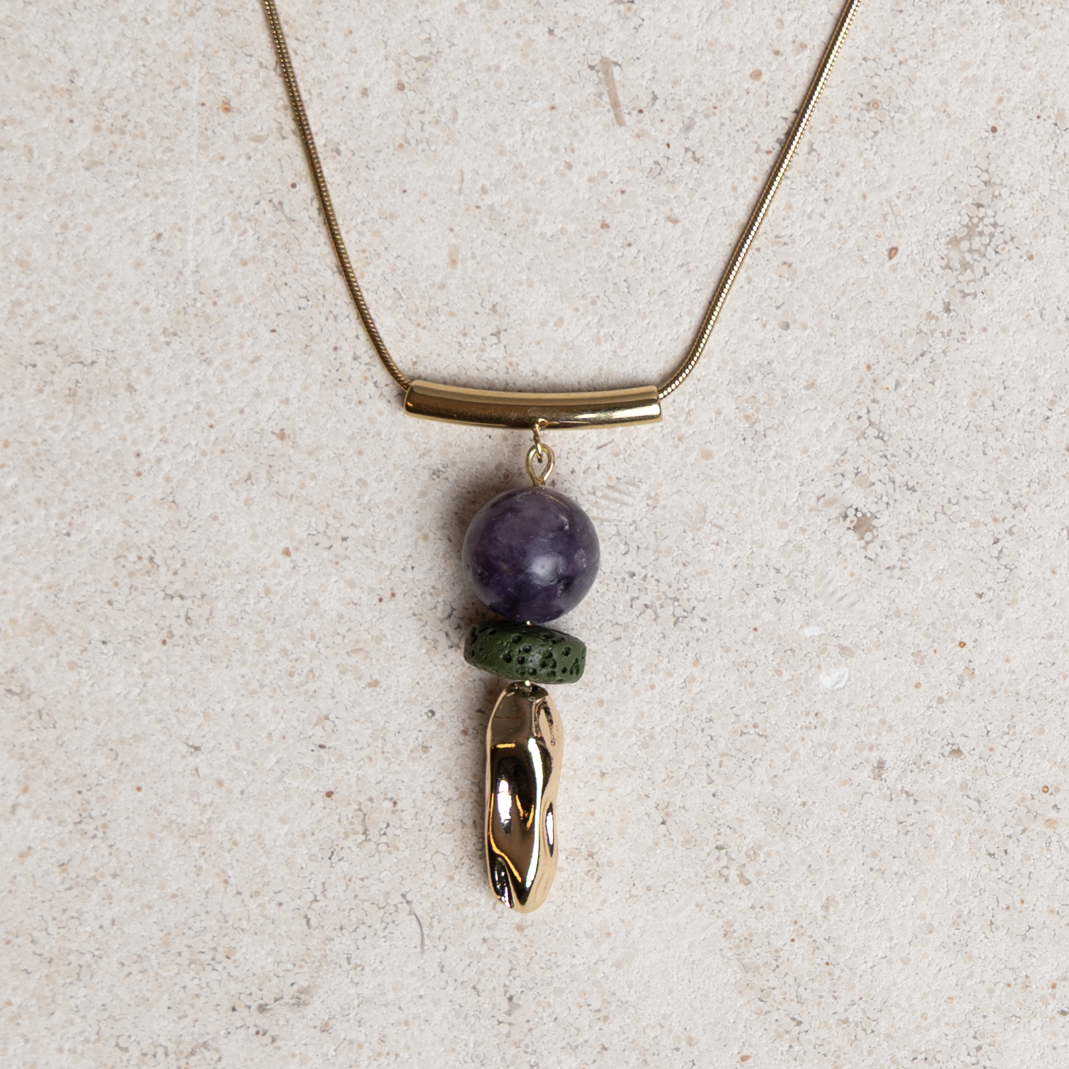 Necklace - Droplet Stacked Pendant