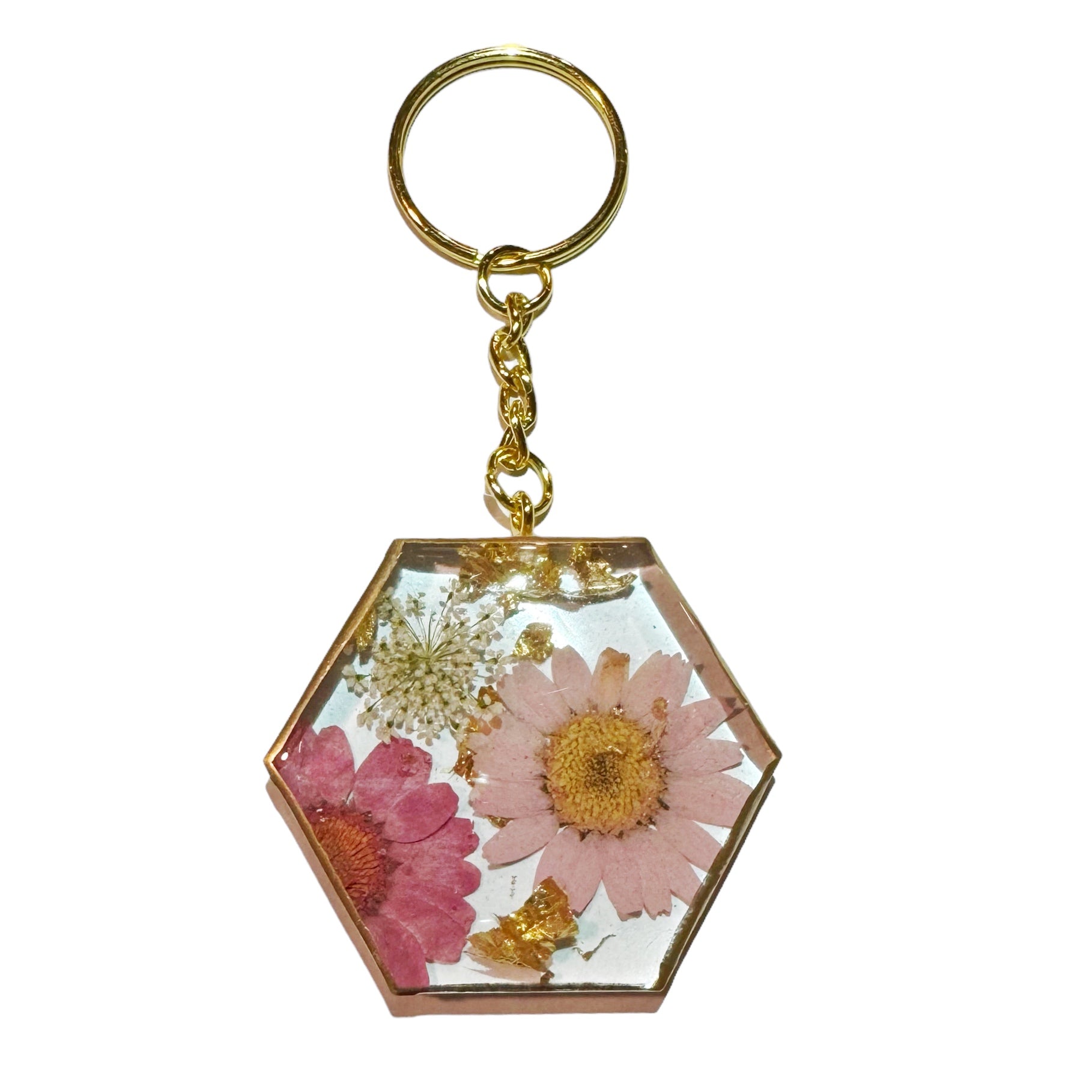 Infused Moments Artistry Resin Keychain - Round Pale Pink