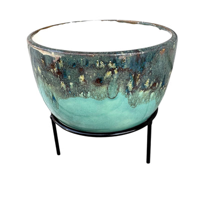 Planter - Oval With Metal Stand