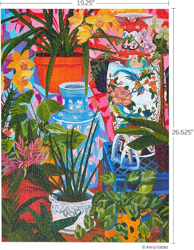 Jigsaw Puzzle - Tropical Vases Floral Still Life - 1000 Piece - Gift & Gather