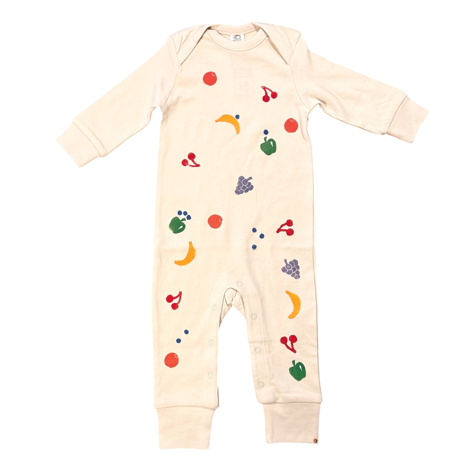 Baby Romper - Long Sleeve - Fruity - Cream