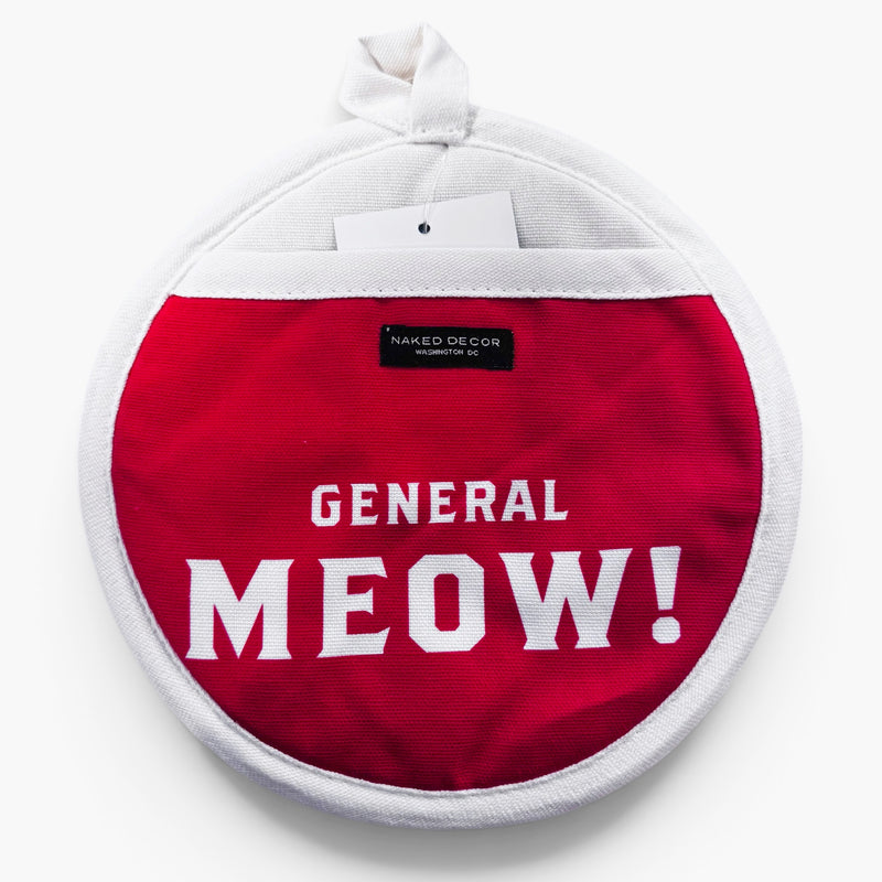 Pot Holder - Round - General Meow
