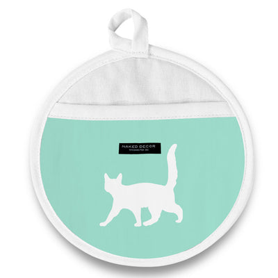 Pot Holder - Round - Orange Tabby