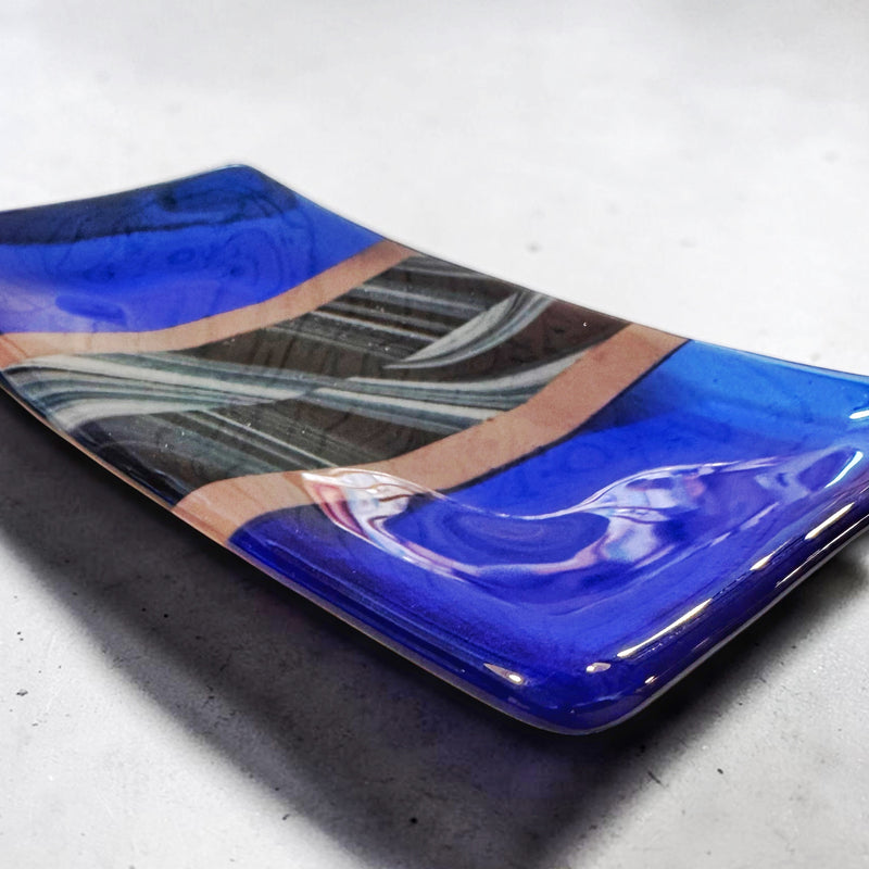 Small Glass Platter - 9"x 5"