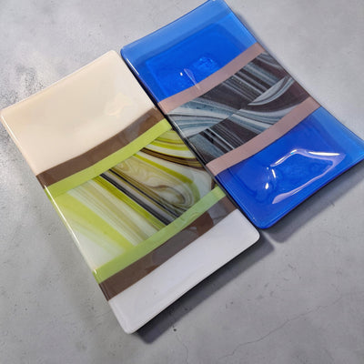 Small Glass Platter - 9"x 5"