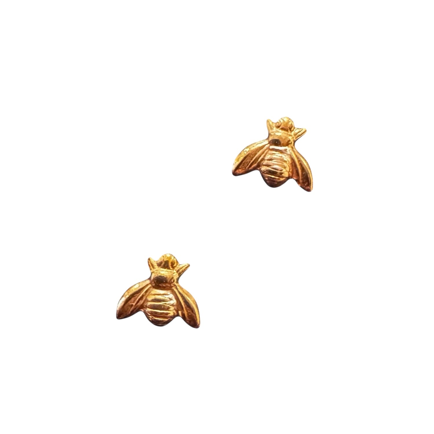 Earrings - Studs - Bee - Brass