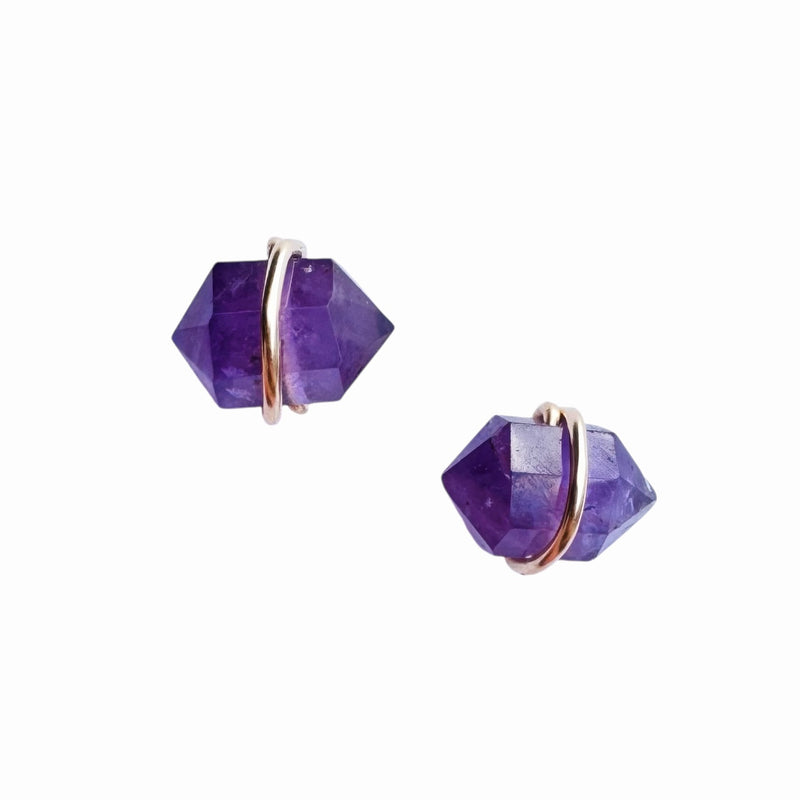Earrings - Studs - Double Terminated Gemstone