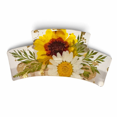 Dried Flower Resin Hair Clips