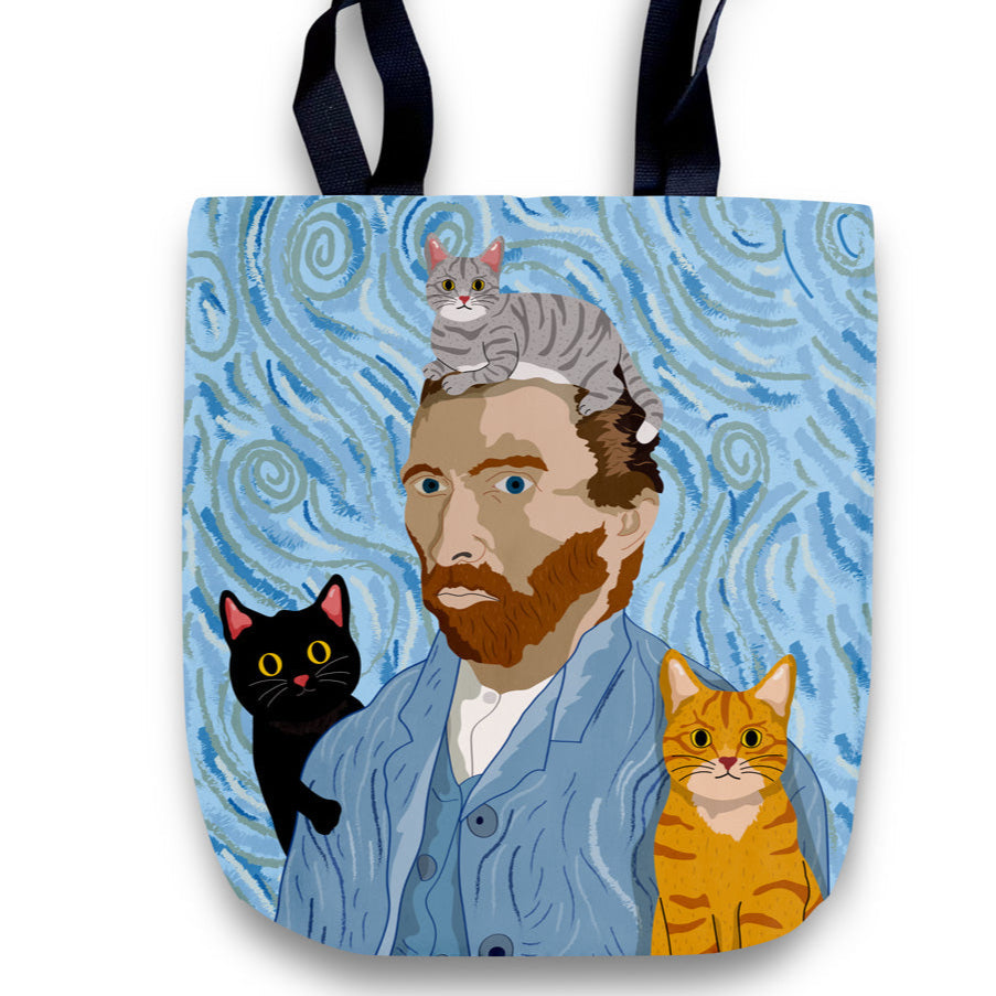 Tote Bag - Van Gogh and Kitty Cats