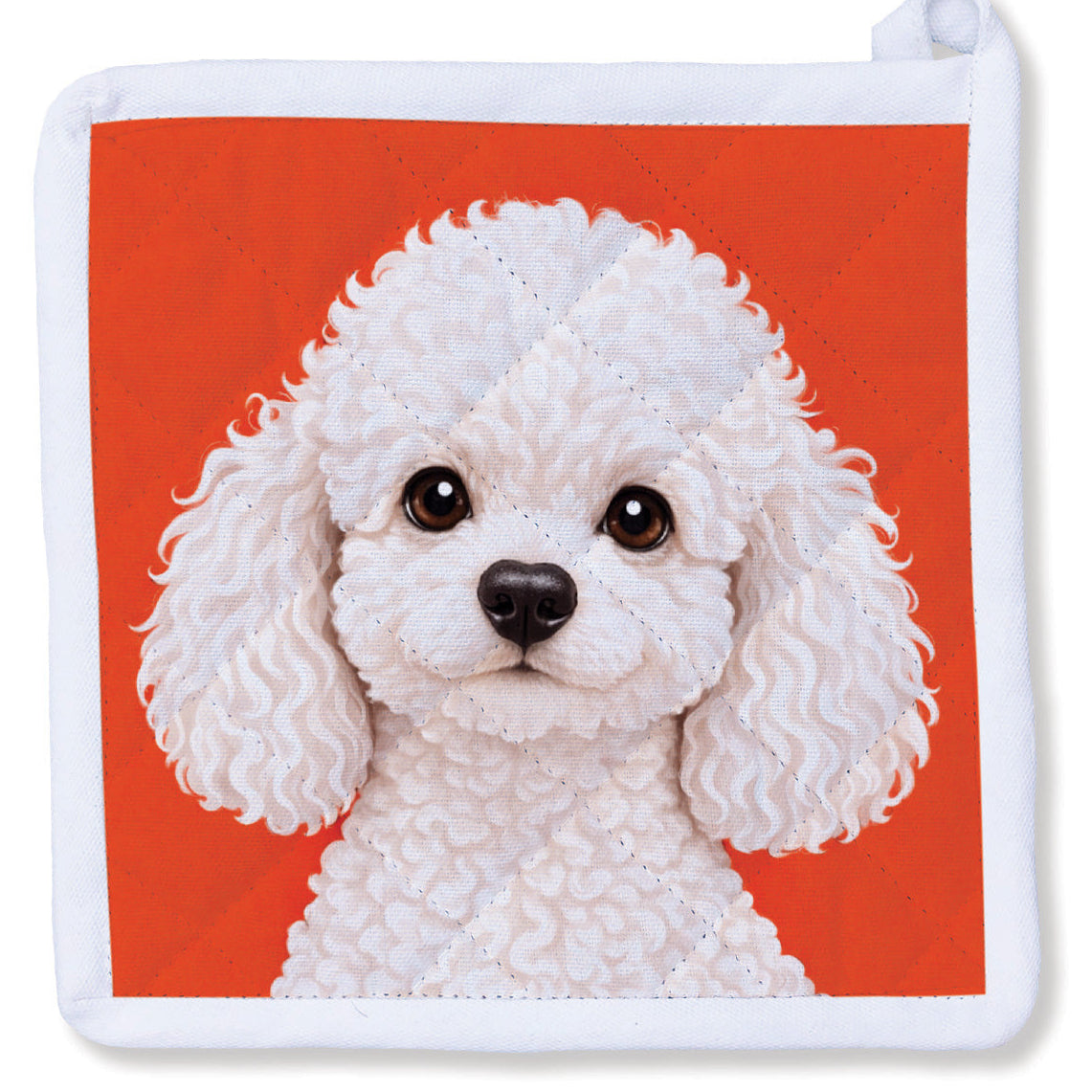 Pot Holder - White Poodle