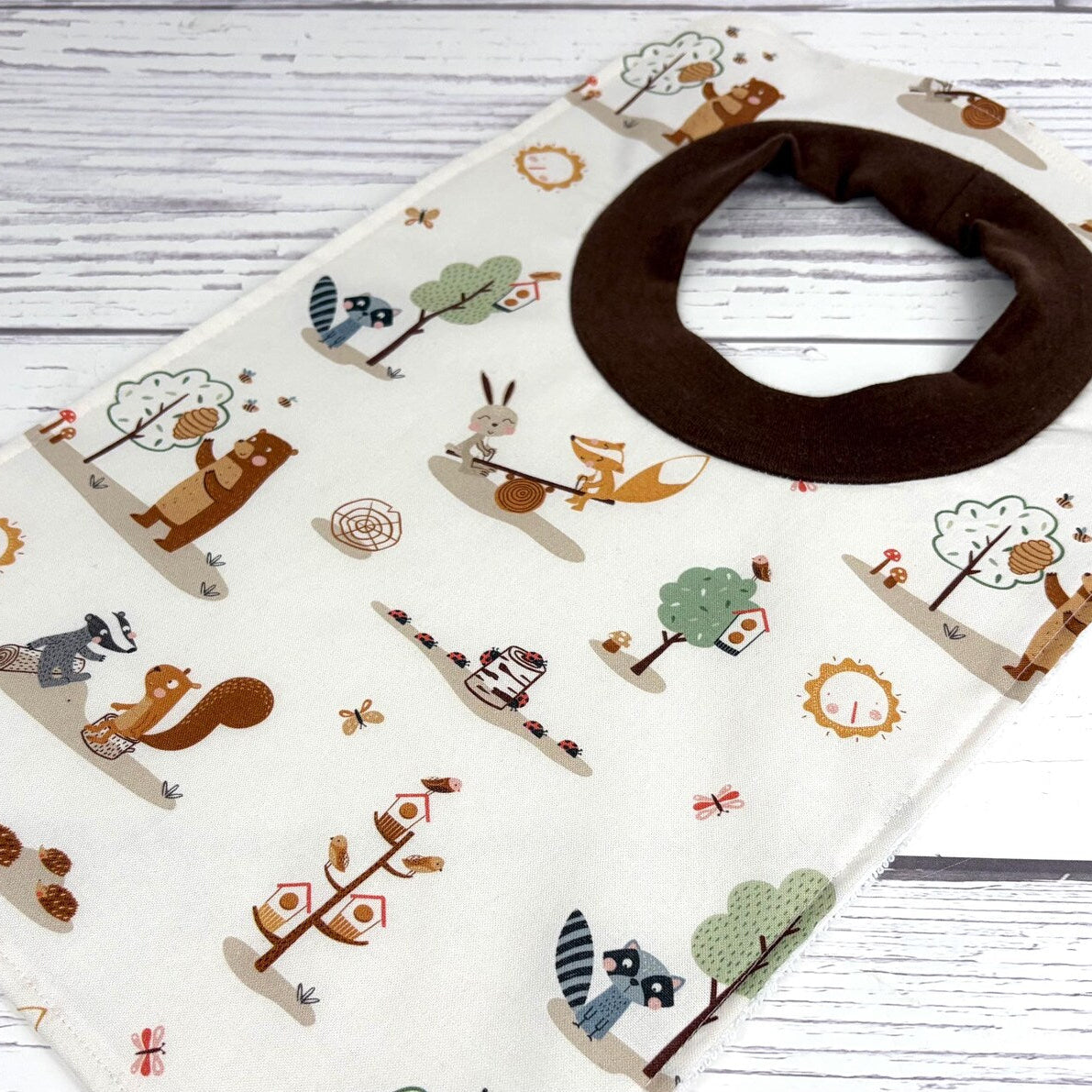 Pullover Bib - White Woodland