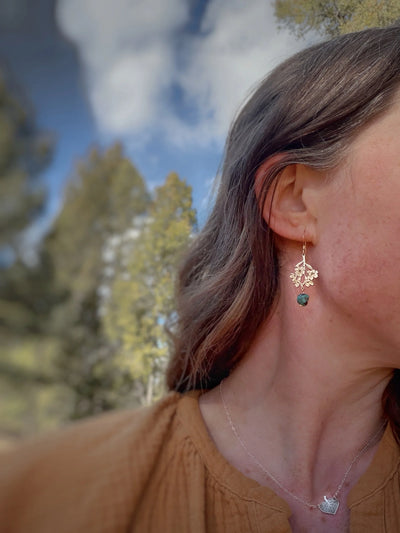Earrings - Dangles - Wildflowers With Turquoise