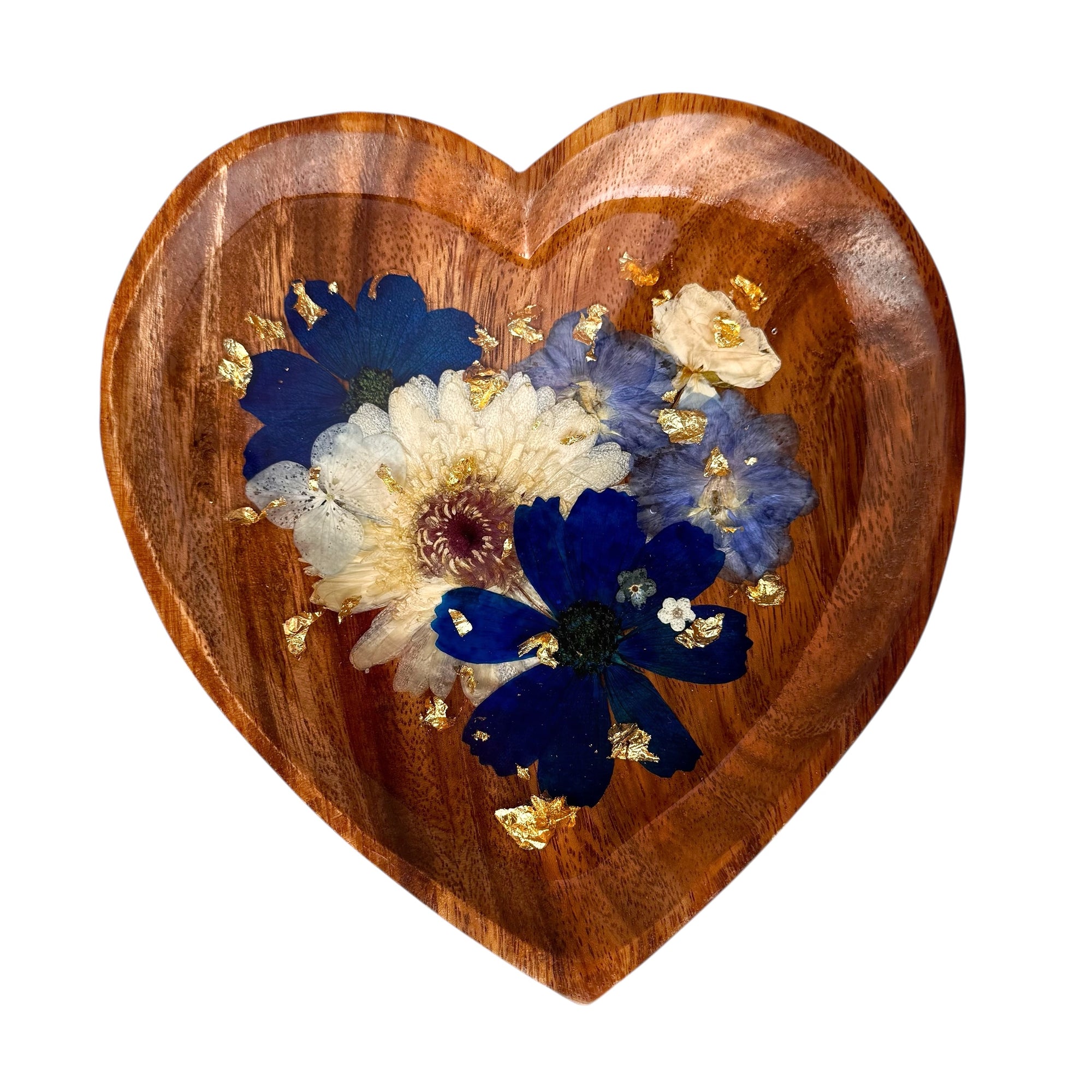 Wood/Resin Heart Dish