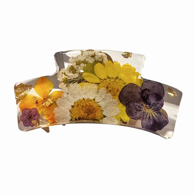 Dried Flower Resin Hair Clips